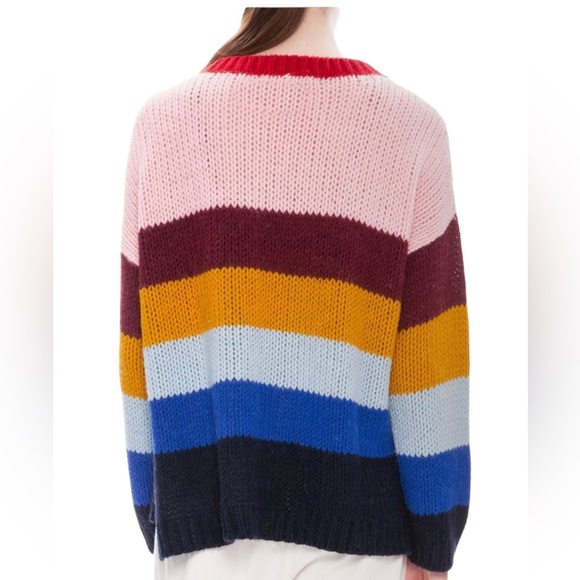 Xirena Apres Ski Sweater Stripe Chunky Soft Knit Pullover Oversized Size S - Picture 4 of 12